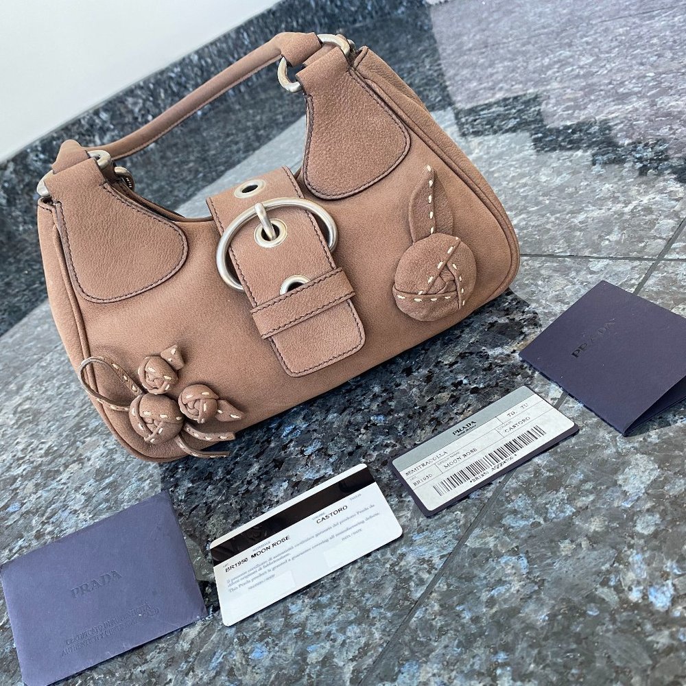Authentic PRADA Suede Handbag
